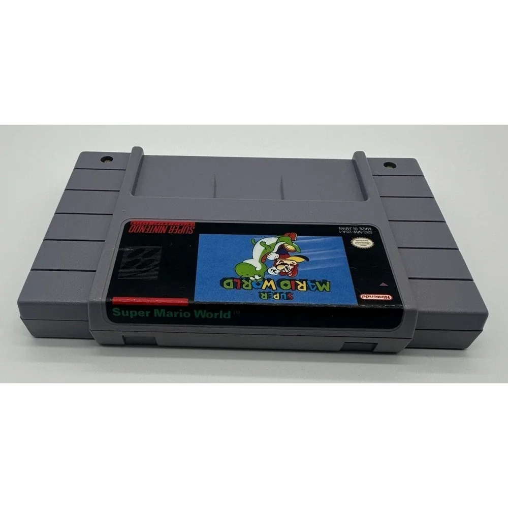 SUPER MARIO WORLD + MARIO PAINT CARTRIDGES - SNES SUPER NINTENDO TESTED & WORKS